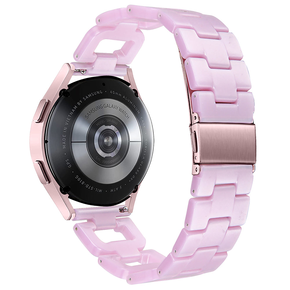 For Samsung Galaxy Watch 5 40mm / 44mm / Watch 5 Pro 45mm Smart Watch D-Shape Resin Bracelet Watchband - Rainbow For Samsung Galaxy Watch 5 40mm / 44mm / Watch 5 Pro 45mm Smart Watch D-Shape Resin Bracelet Watchband - Rainbow